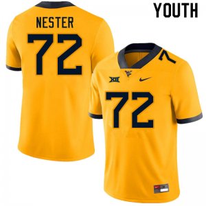 Youth West Virginia Mountaineers NCAA #72 Doug Nester Gold Authentic Nike Stitched College Football Jersey RX15C64YS